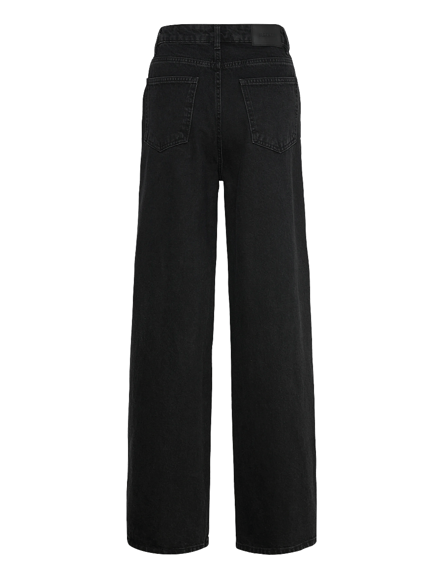ROTATE - BUTTON DETAIL WIDE JEANS - wide leg jeans - black denim - 2