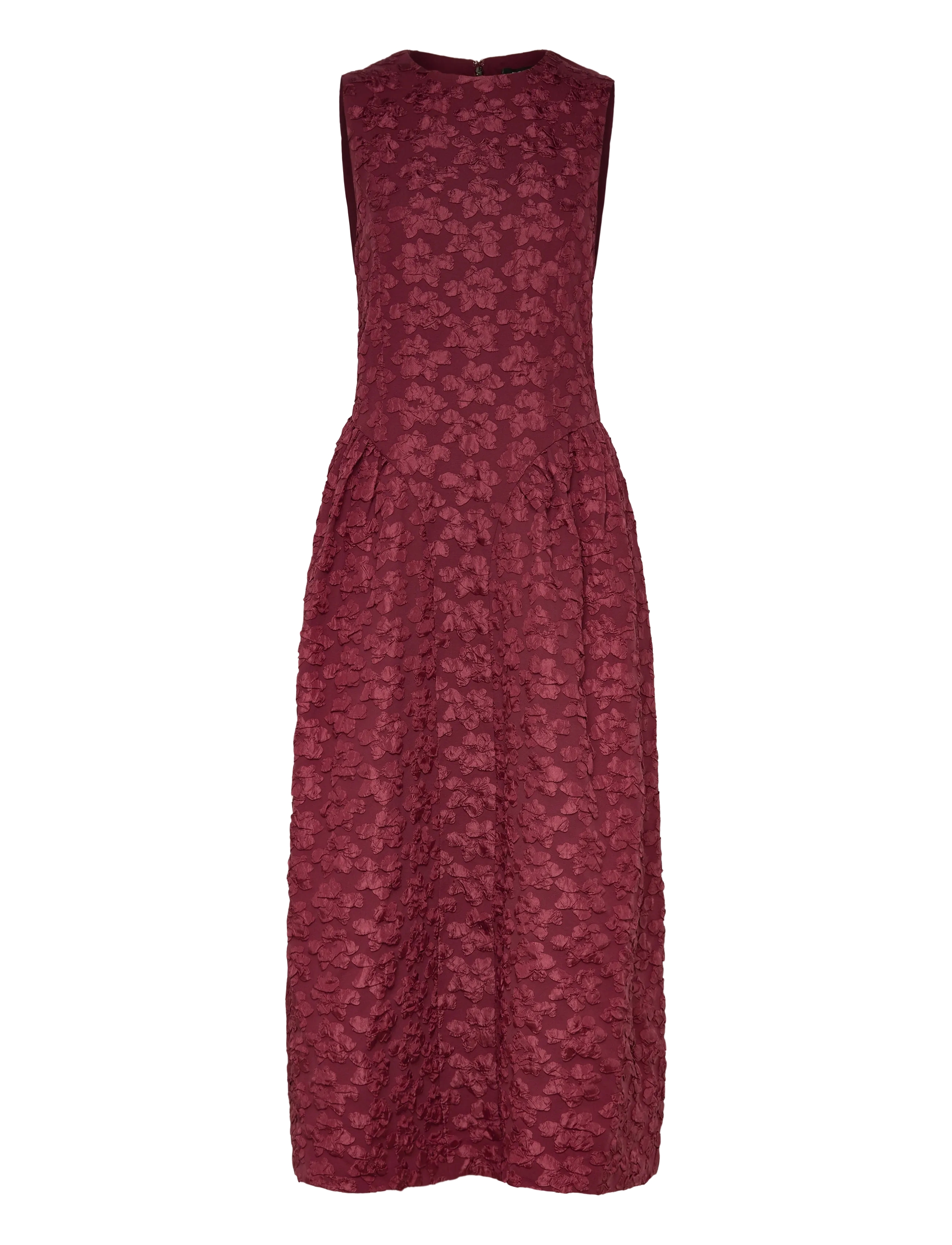 ROTATE JACQUARD MIDI DRESS - Kläder - ZINFANDEL / burgundy