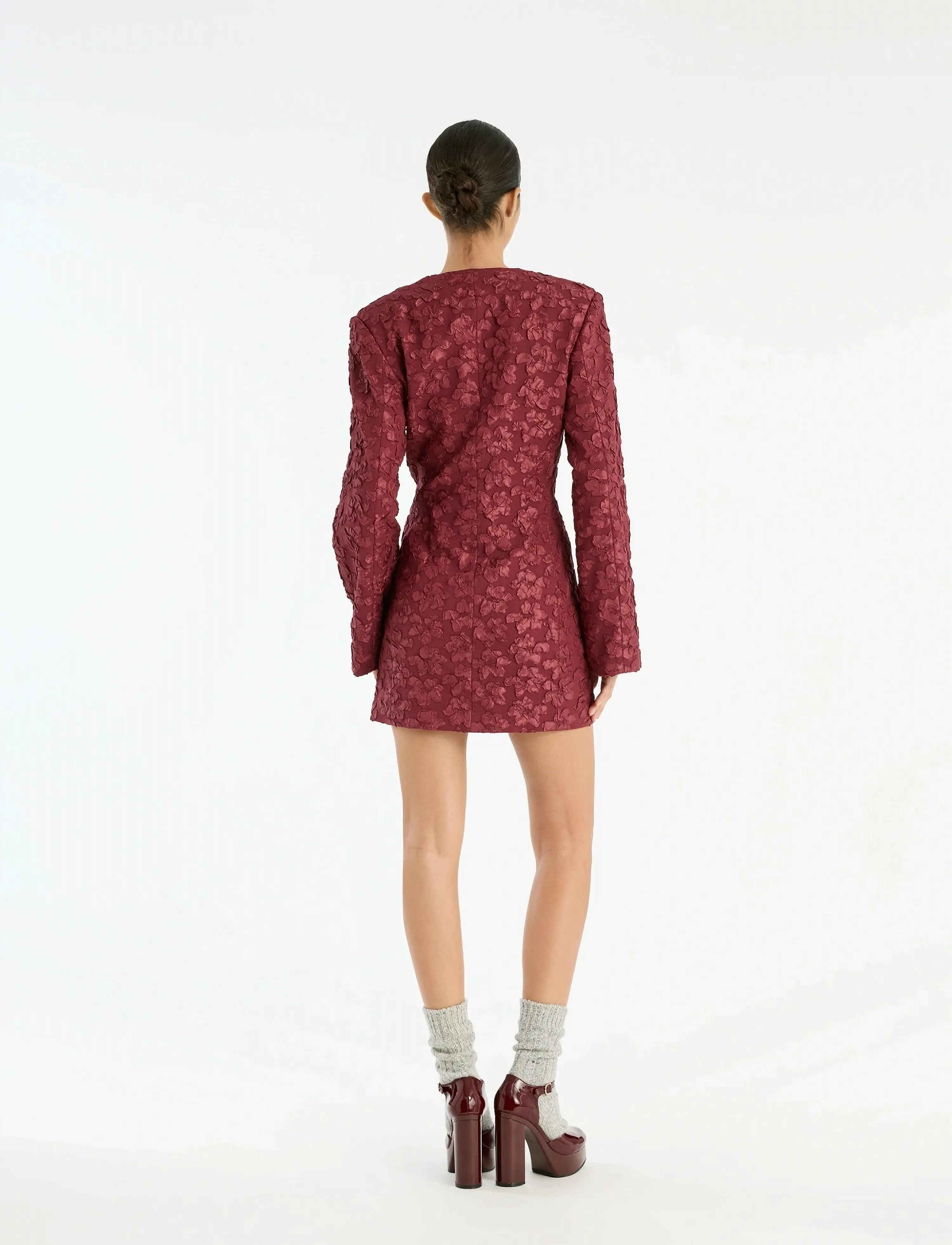 ROTATE - JACQUARD BLAZER DRESS - party dresses - zinfandel - 3