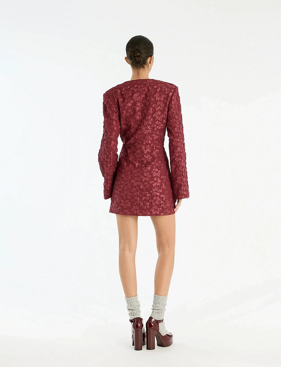ROTATE - JACQUARD BLAZER DRESS - party dresses - zinfandel - 3