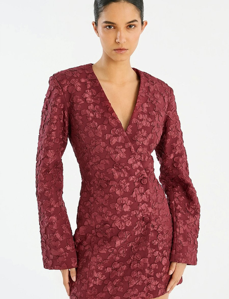 ROTATE - JACQUARD BLAZER DRESS - sukienka koktajlowa - zinfandel - 4