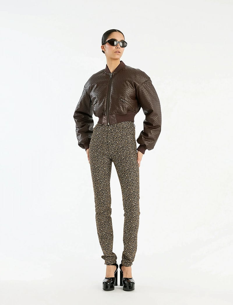 ROTATE Birger Christensen - CROPPED PUFFER JACKET - Õhukesed jakid - chicory coffee - 0