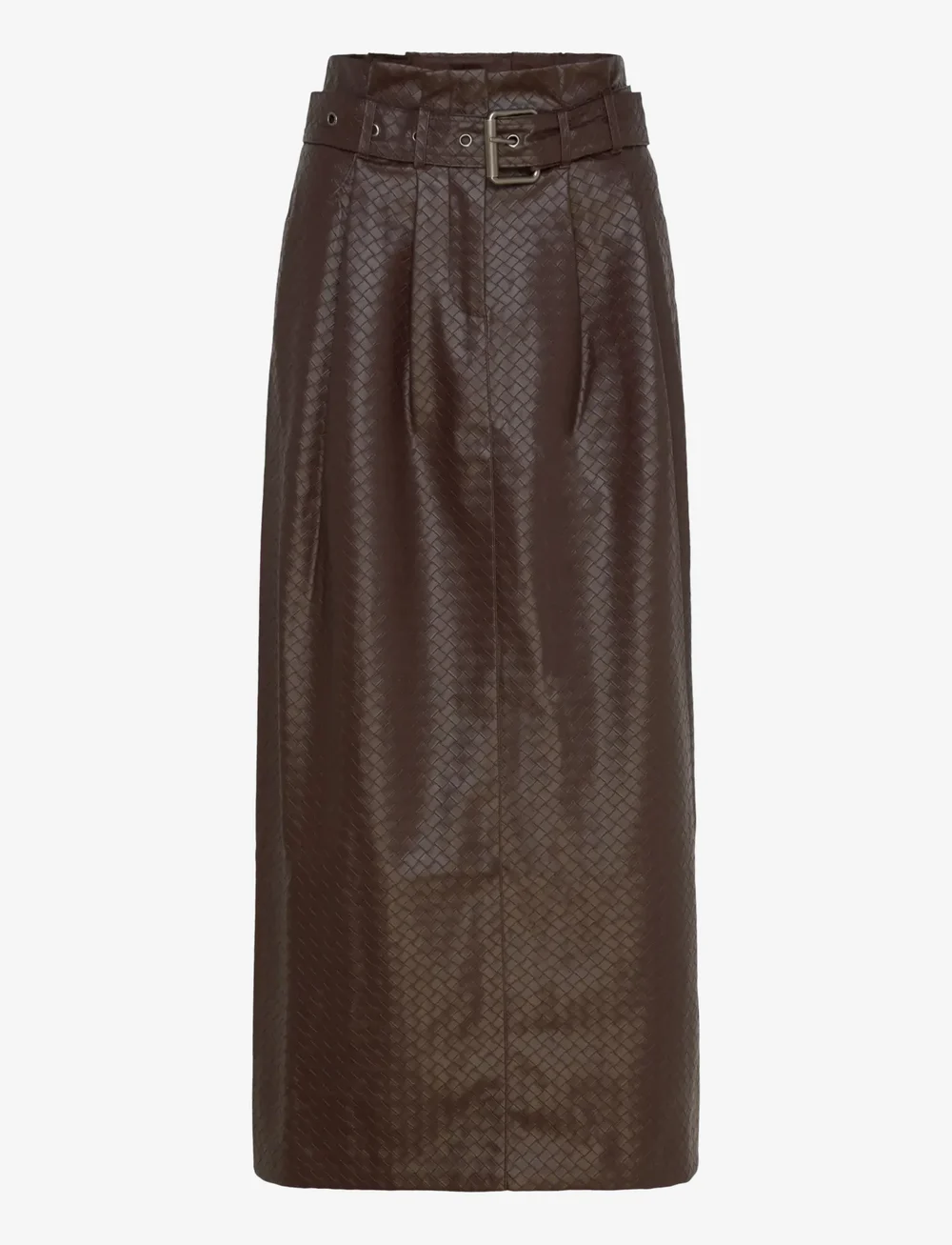 ROTATE Birger Christensen - MIDI PAPER WAIST SKIRT - pleated skirts - chicory coffee - 1