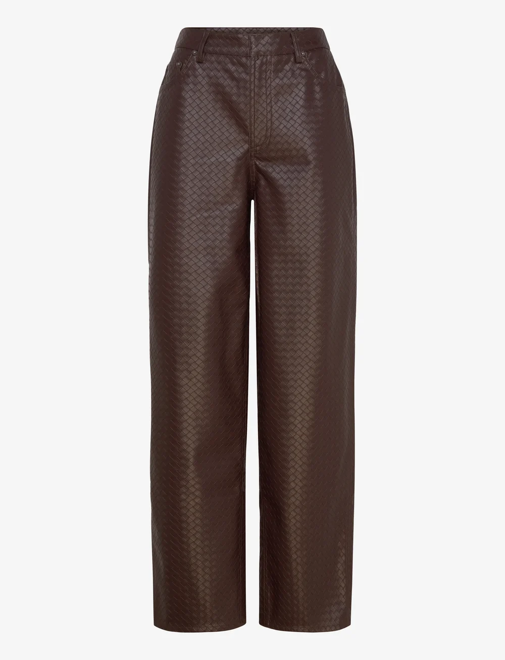 ROTATE Birger Christensen - WIDE LEG 5 POCKET PANTS - lederhosen - chicory coffee - 1