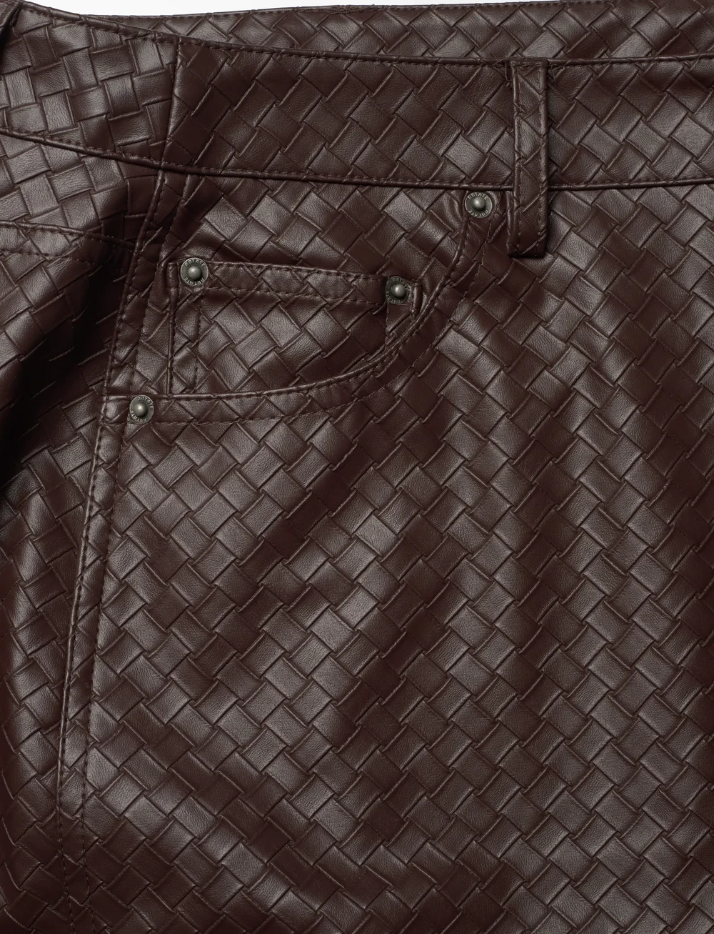 ROTATE Birger Christensen - WIDE LEG 5 POCKET PANTS - lederhosen - chicory coffee - 5