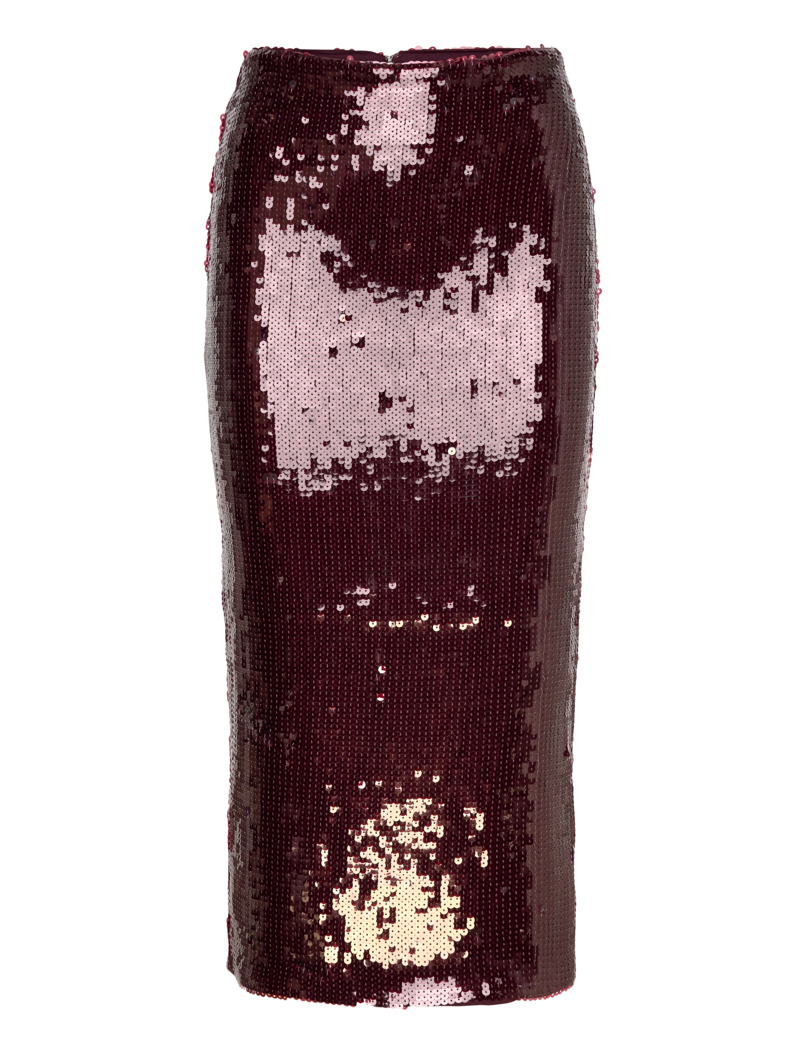 ROTATE Sequins Pencil Skirt, 34, Röcke, Burgunderrot - Knee-length & Midi Frauen