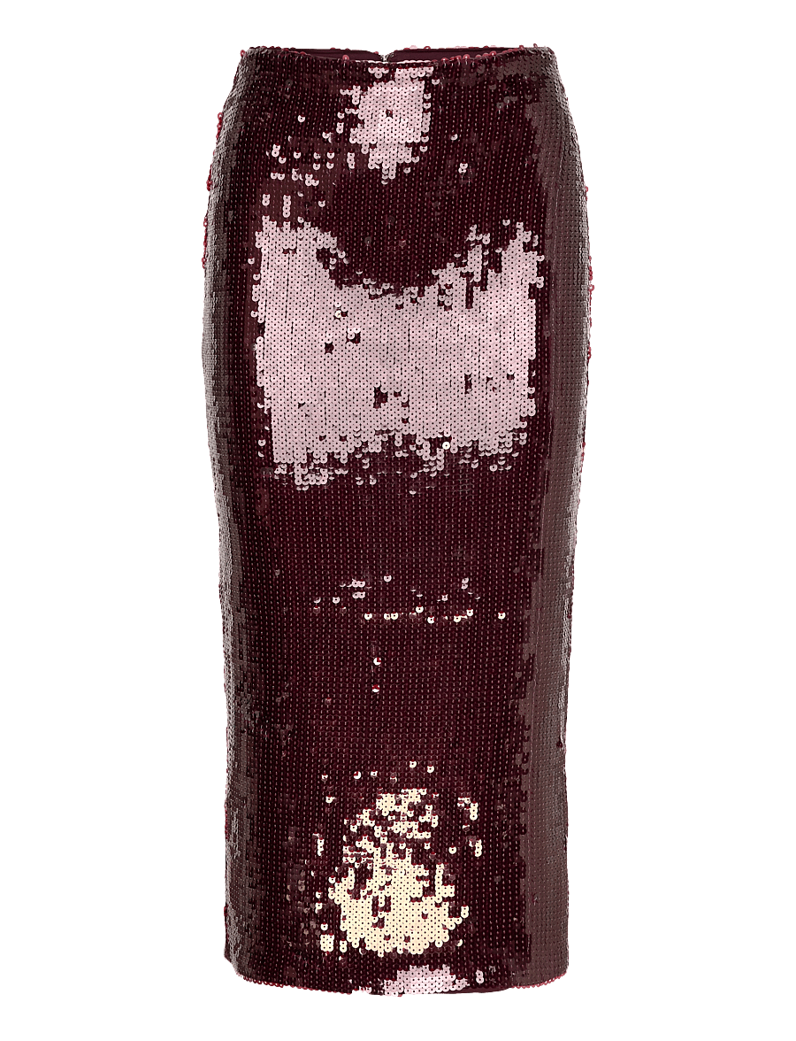 ROTATE - SEQUINS PENCIL SKIRT - zinfandel - 0