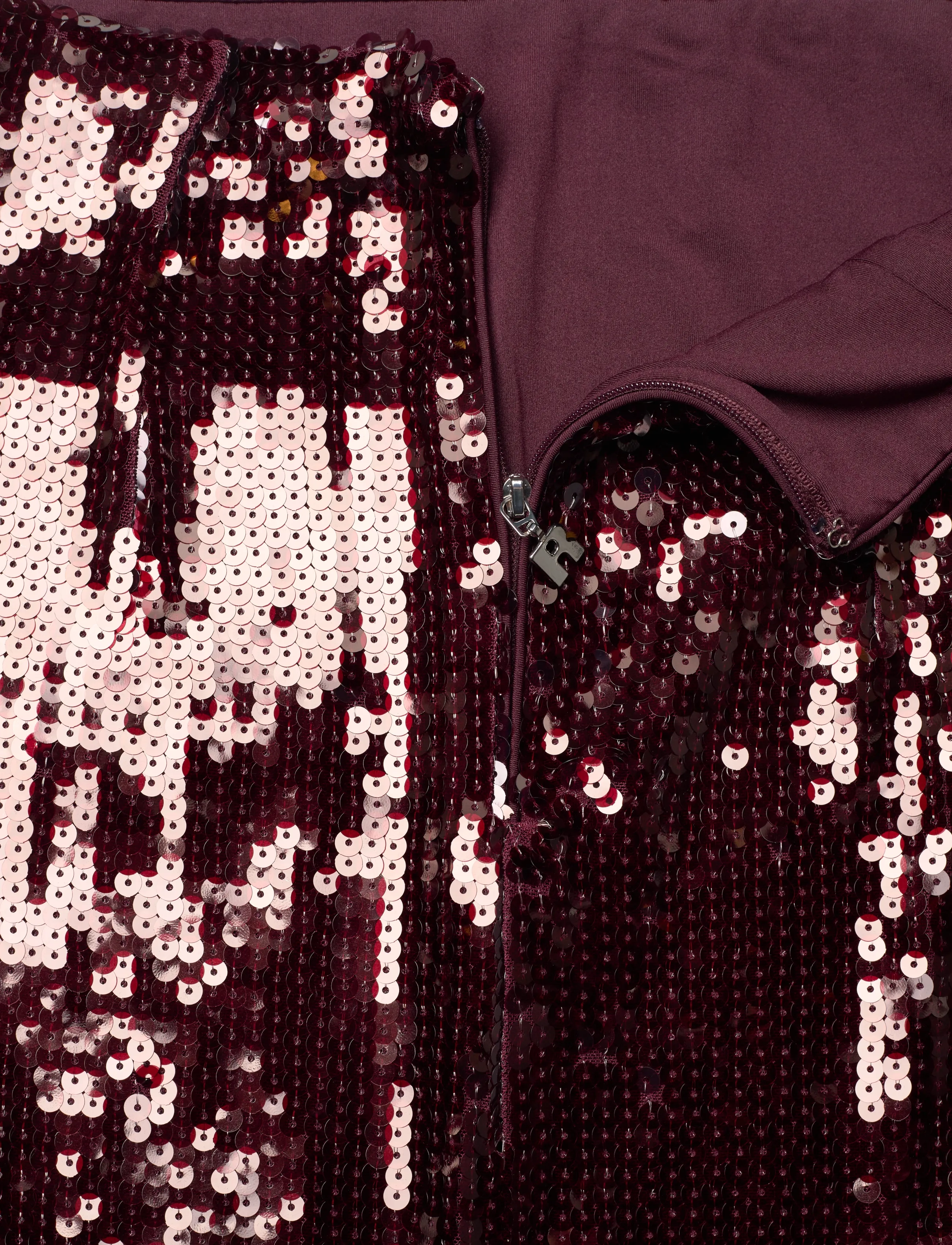 ROTATE - SEQUINS PENCIL SKIRT - zinfandel - 2