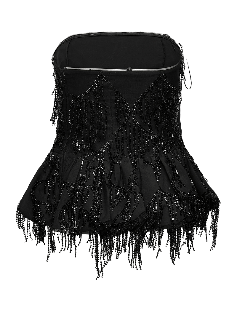 ROTATE Birger Christensen - SEQUINS BUBBLE TOP - speciella tillfällen - black - 2