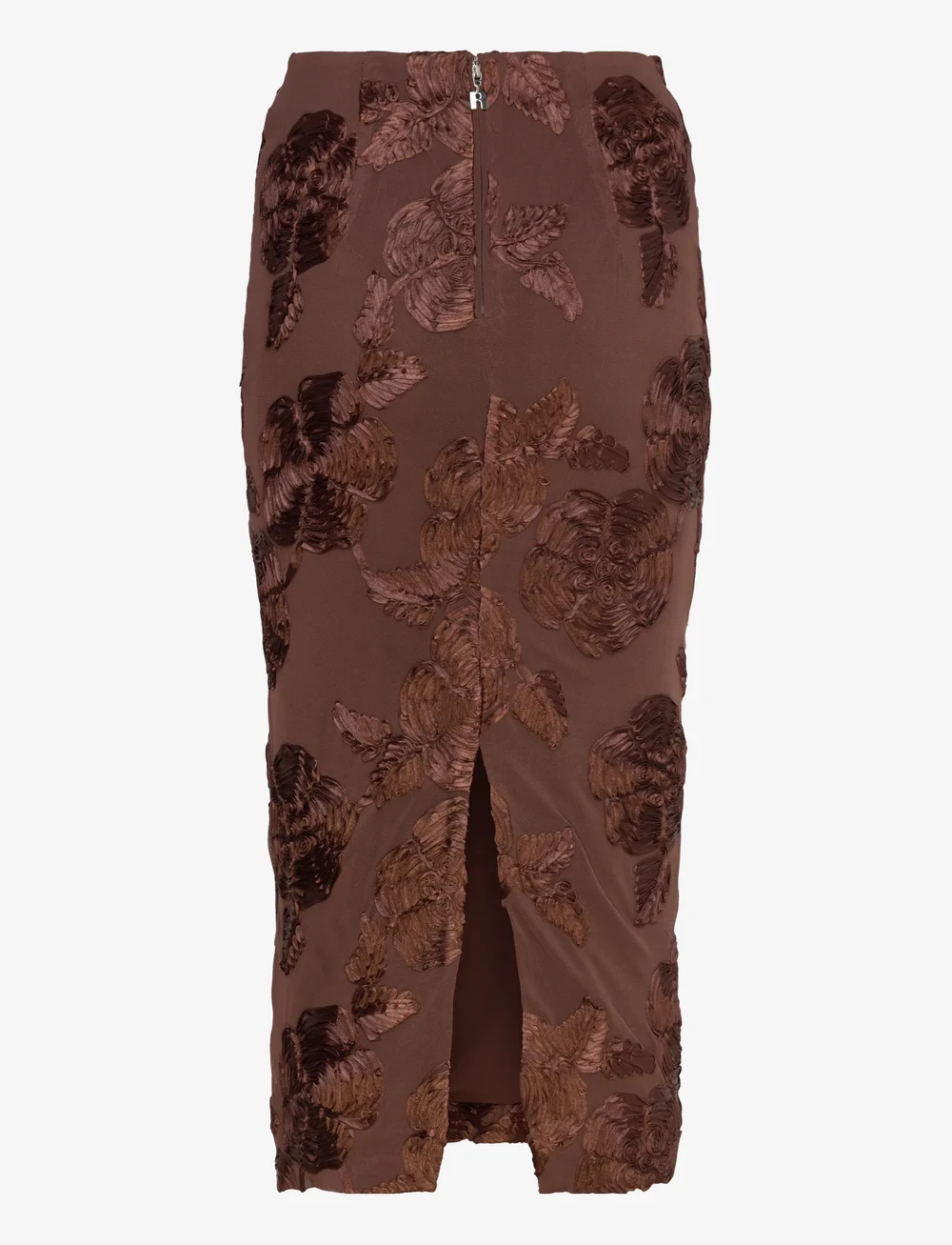 ROTATE Birger Christensen - FLOWER MESH PENCIL SKIRT - jupes midi - chicory coffee - 2