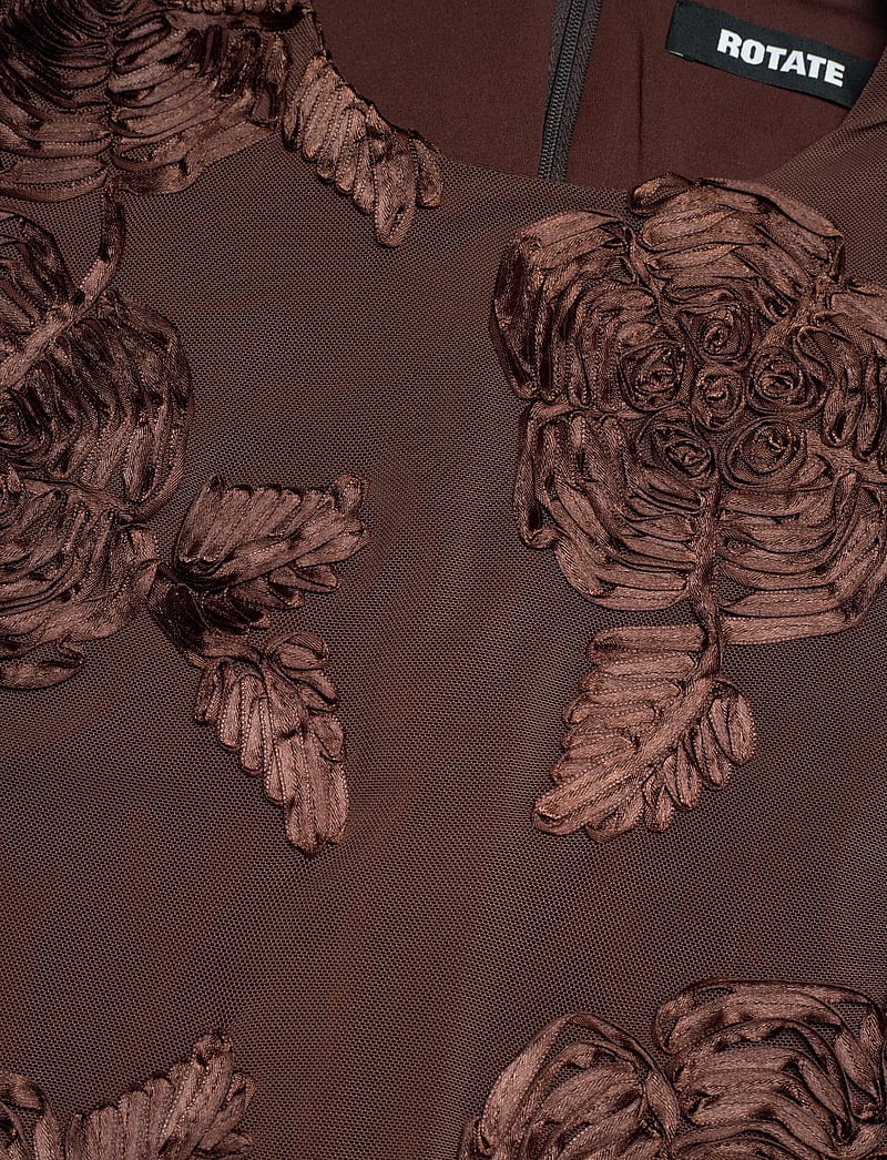 ROTATE Birger Christensen - FLOWER MESH MINI DRESS - aftonklänningar - chicory coffee - 5