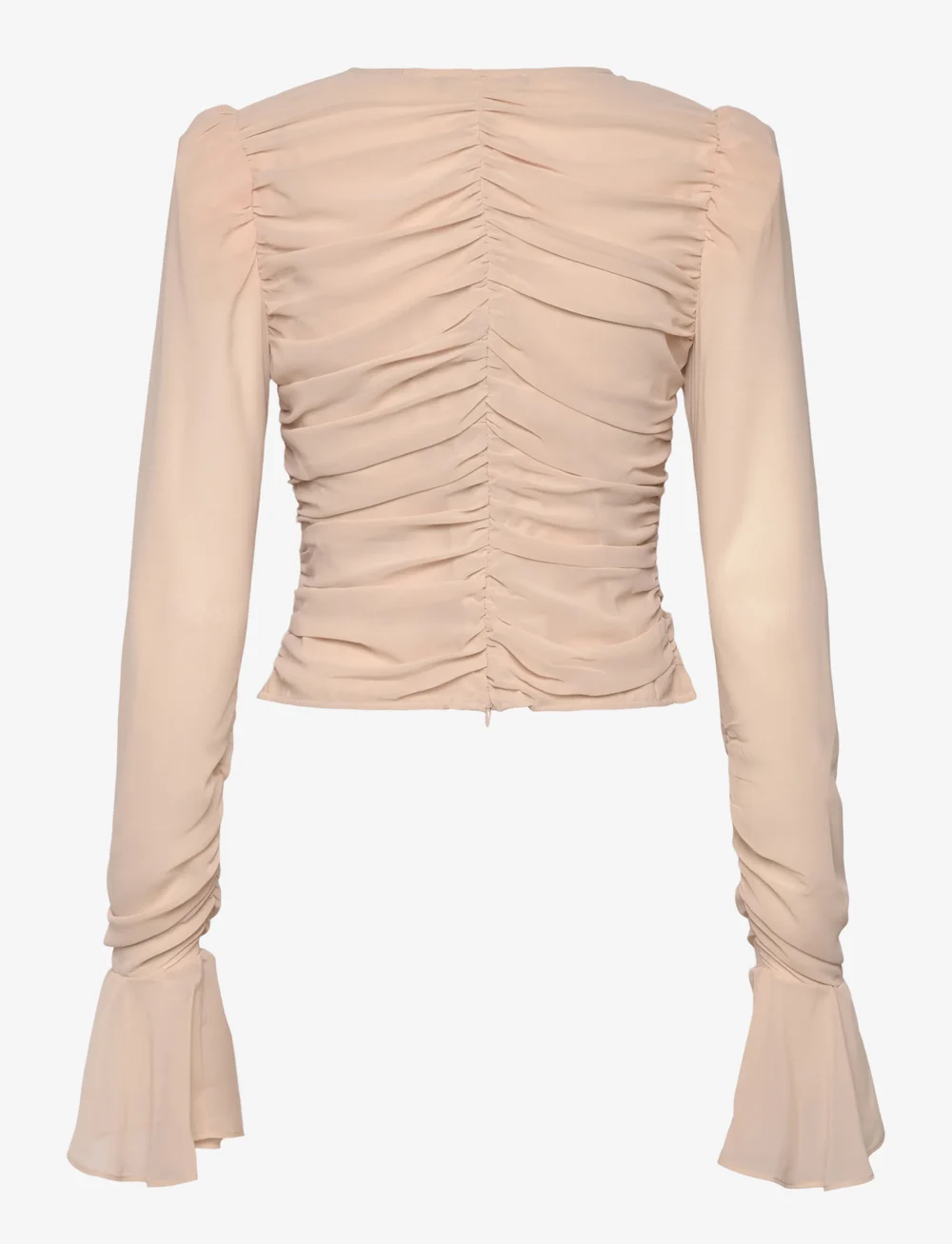 ROTATE Birger Christensen - CHIFFON LS TOP - långärmade blusar - nougat - 2