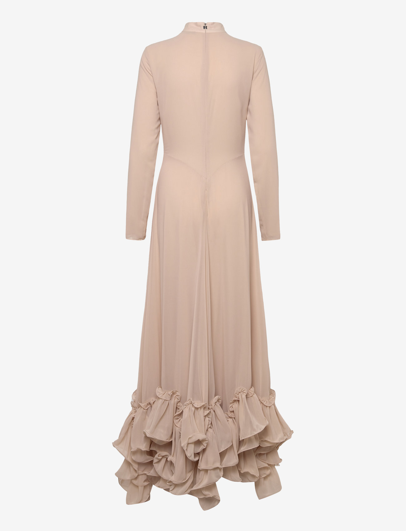 ROTATE - CHIFFON MAXI RUFFLE DRESS - aftenkjoler - nougat - 2