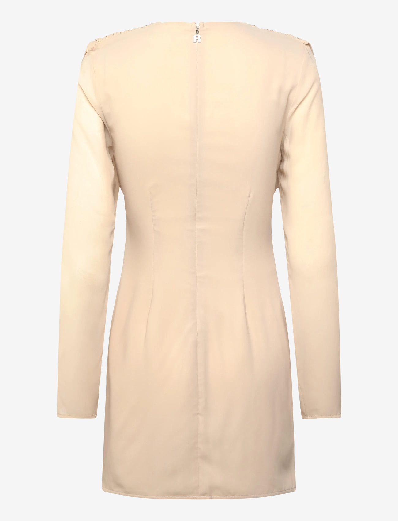 ROTATE - CHIFFON LS MINI DRESS - kokteilkjólar - nougat - 2