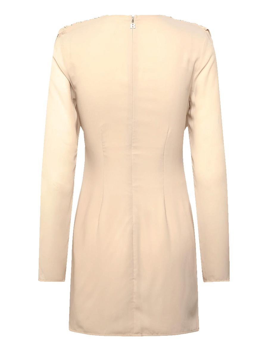 ROTATE - CHIFFON LS MINI DRESS - cocktailkjoler - nougat - 2