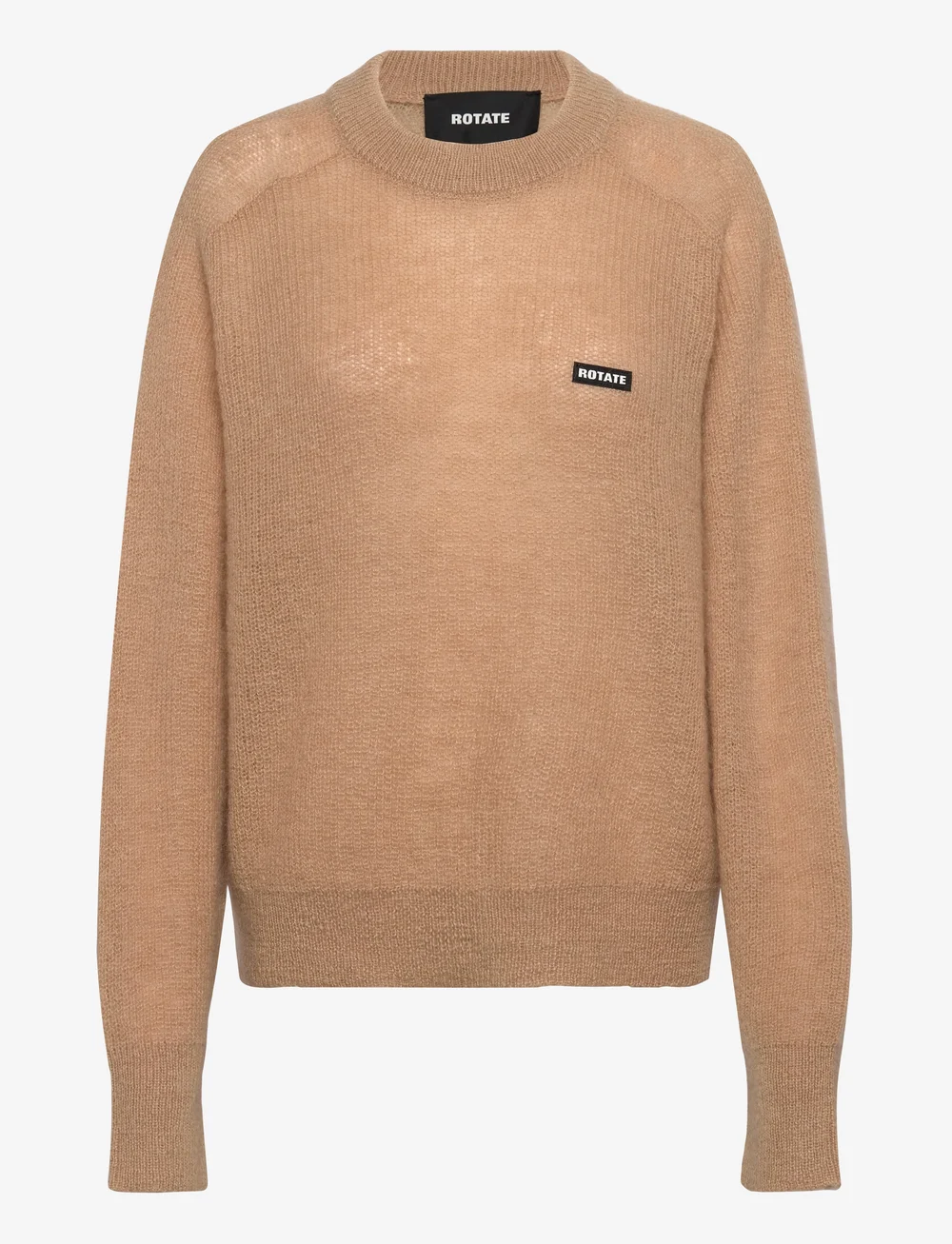 ROTATE Birger Christensen - LIGHT KNIT LOGO SWEATER - trøjer - nougat - 1