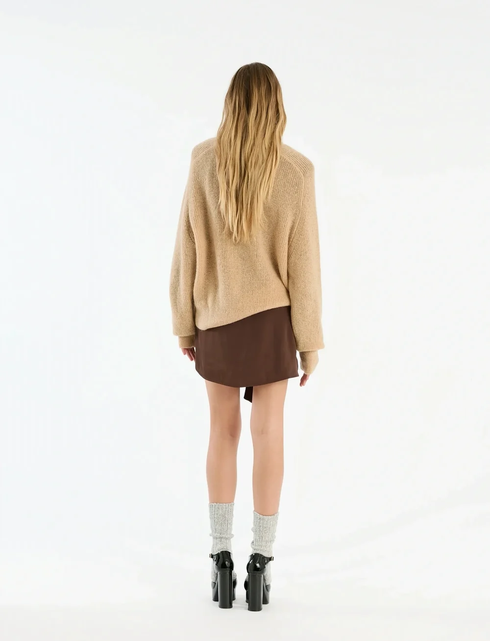 ROTATE Birger Christensen - LIGHT KNIT LOGO SWEATER - trøjer - nougat - 3