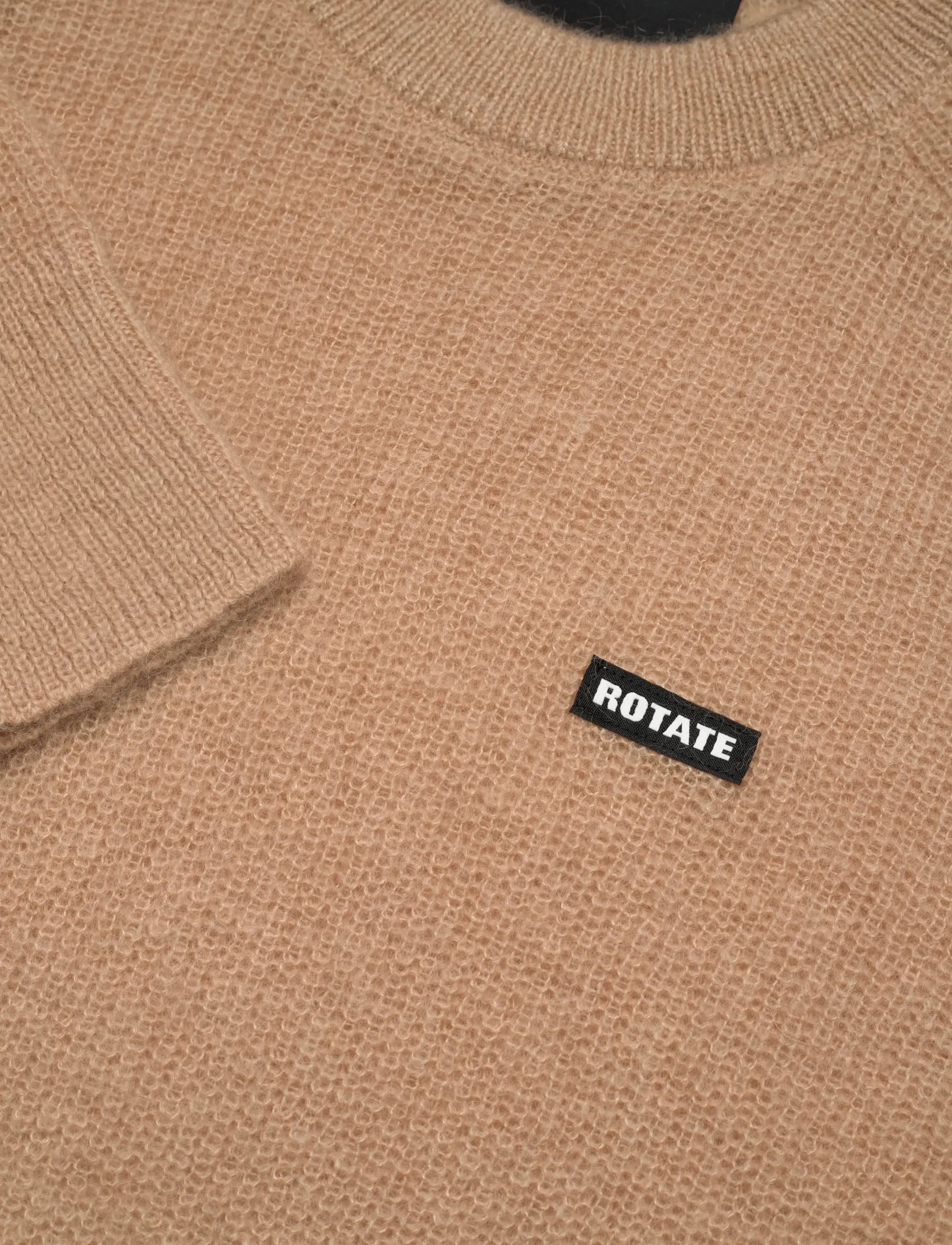 ROTATE - LIGHT KNIT LOGO SWEATER - nougat - 5