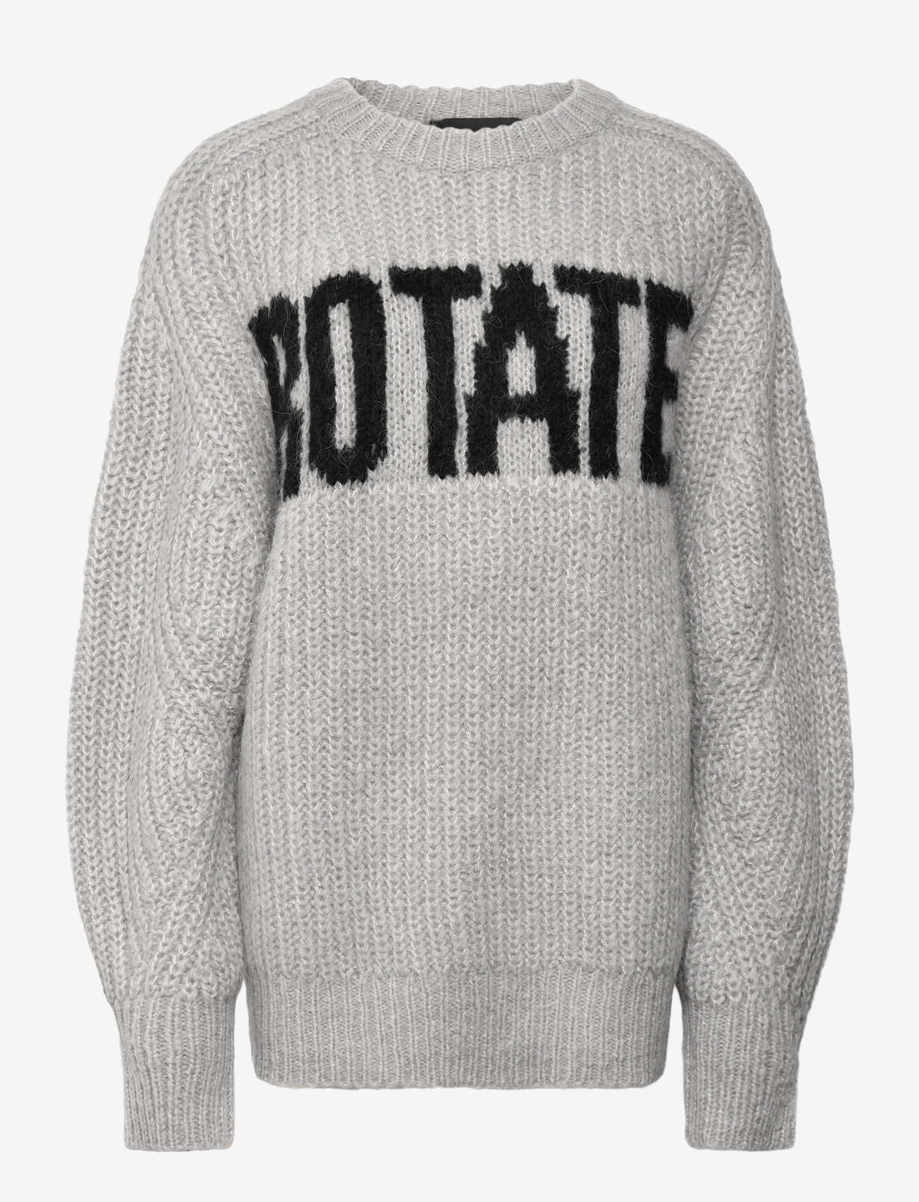 ROTATE Birger Christensen - KNITTED LOGO SWEATER - alloy (light gray) - 1