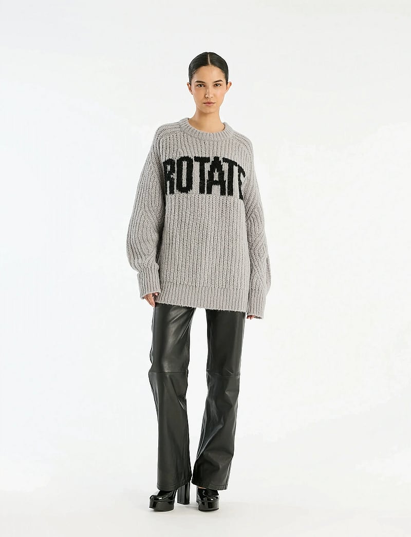 ROTATE - KNITTED LOGO SWEATER - trøjer - alloy (light gray) - 0