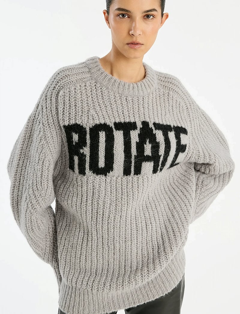 ROTATE - KNITTED LOGO SWEATER - trøjer - alloy (light gray) - 4