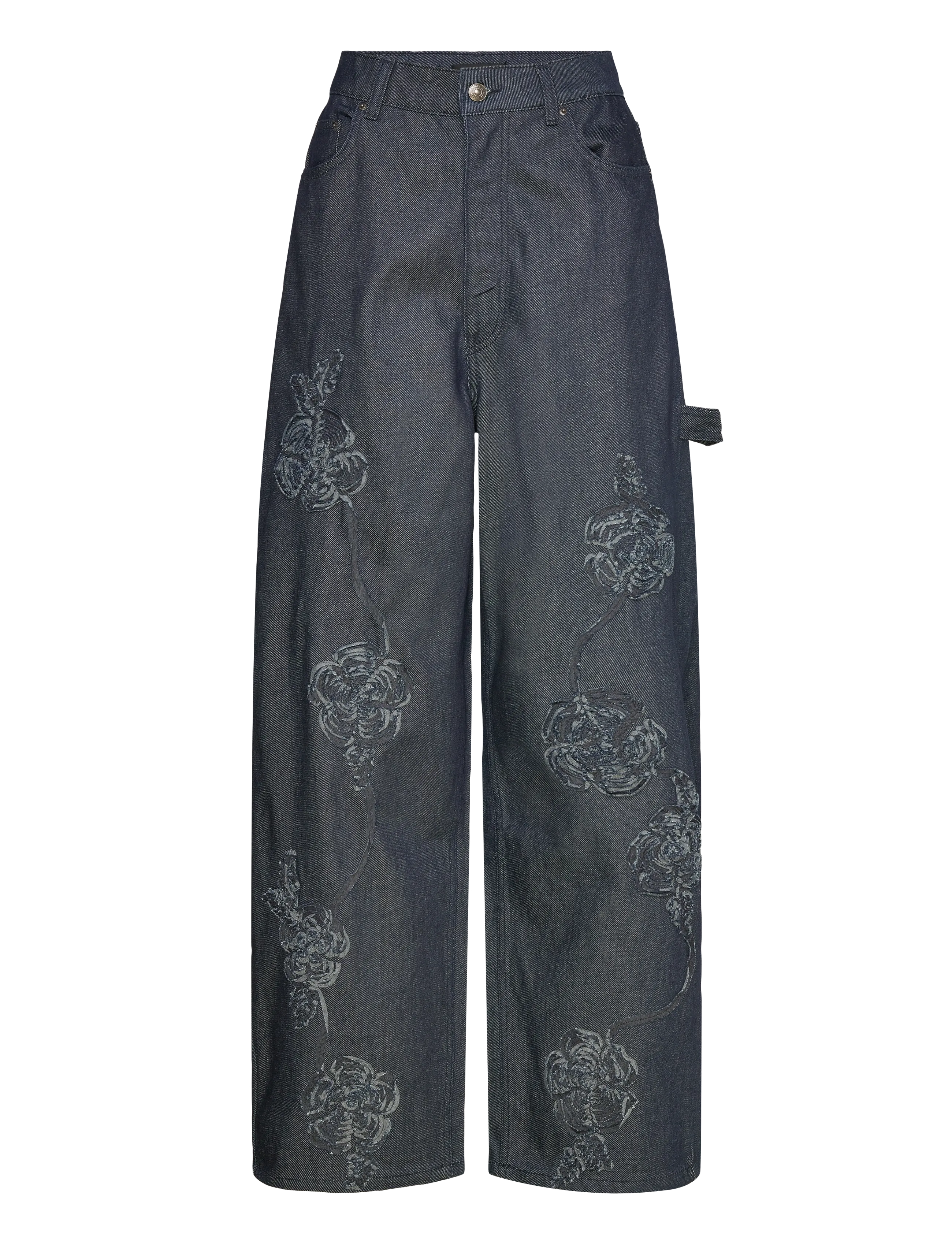 DENIM BOYFRIEND JEANS - DARK BLUE DENIM