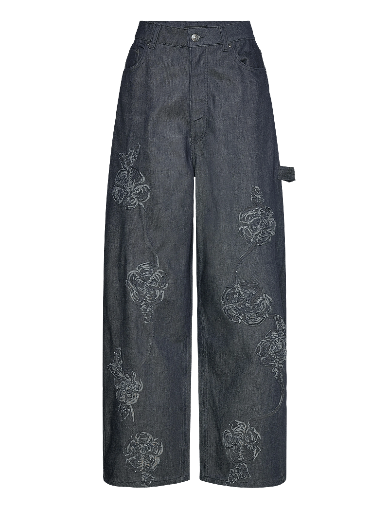 ROTATE Birger Christensen - DENIM BOYFRIEND JEANS - boyfriend jeans - dark blue denim - 1