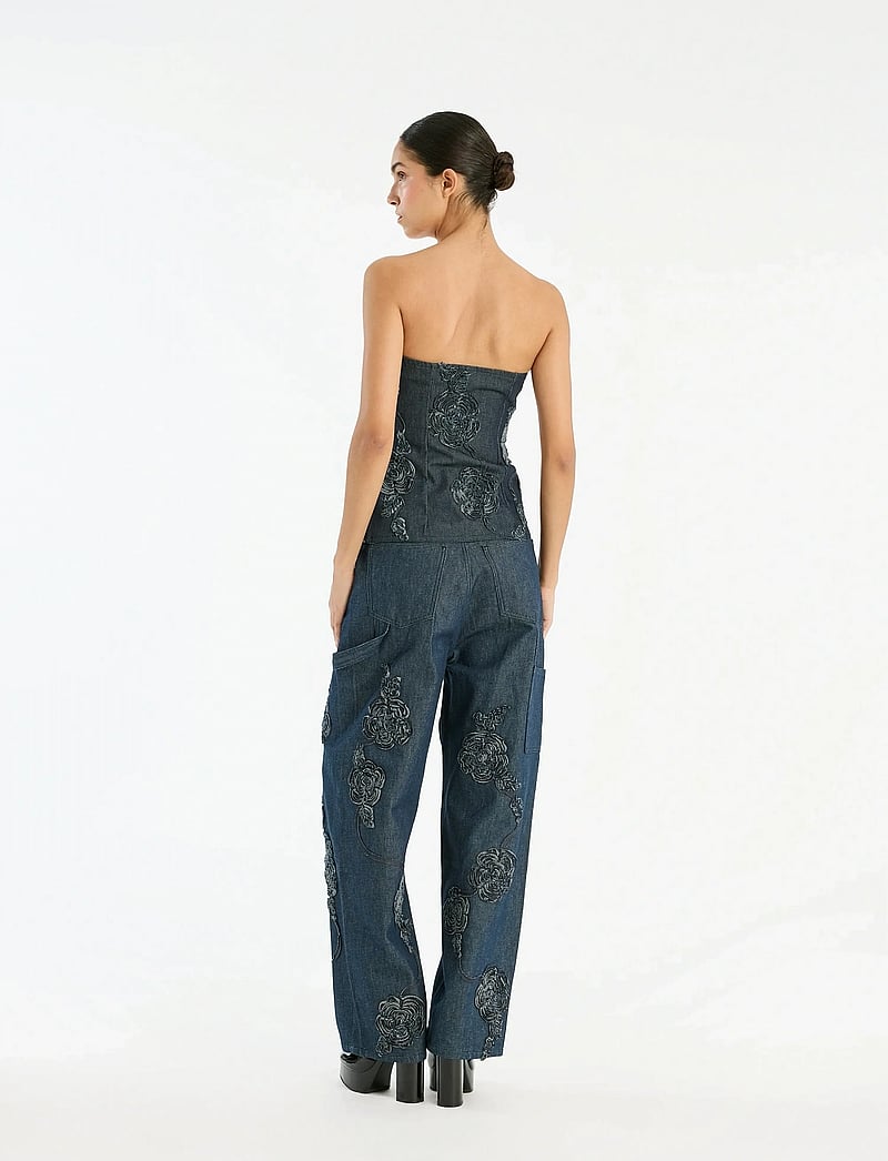 ROTATE Birger Christensen - DENIM BOYFRIEND JEANS - boyfriend jeans - dark blue denim - 3