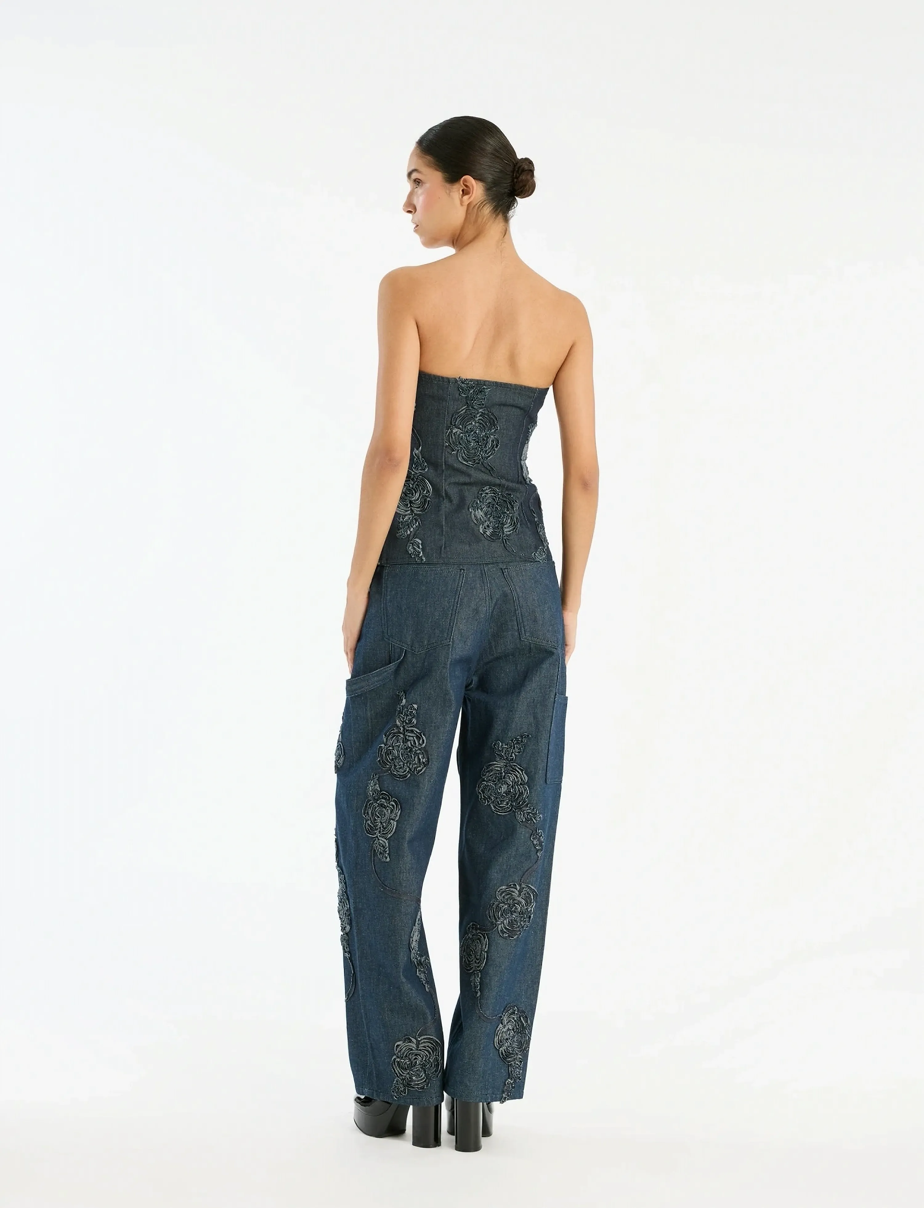 ROTATE - DENIM BOYFRIEND JEANS - boyfriend jeans - dark blue denim - 3