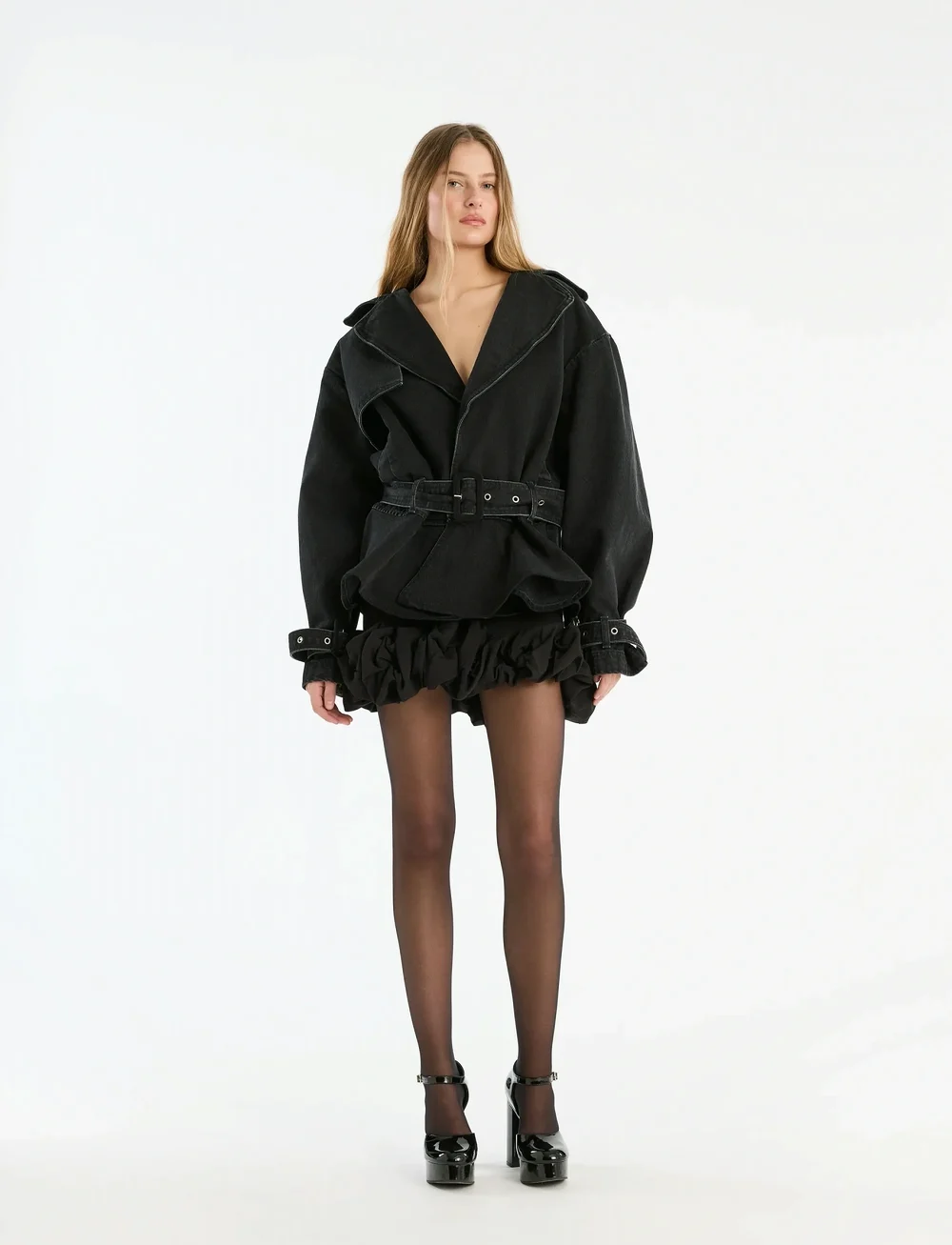 ROTATE Birger Christensen - CREPE MINI SKIRT - kurze röcke - black - 0