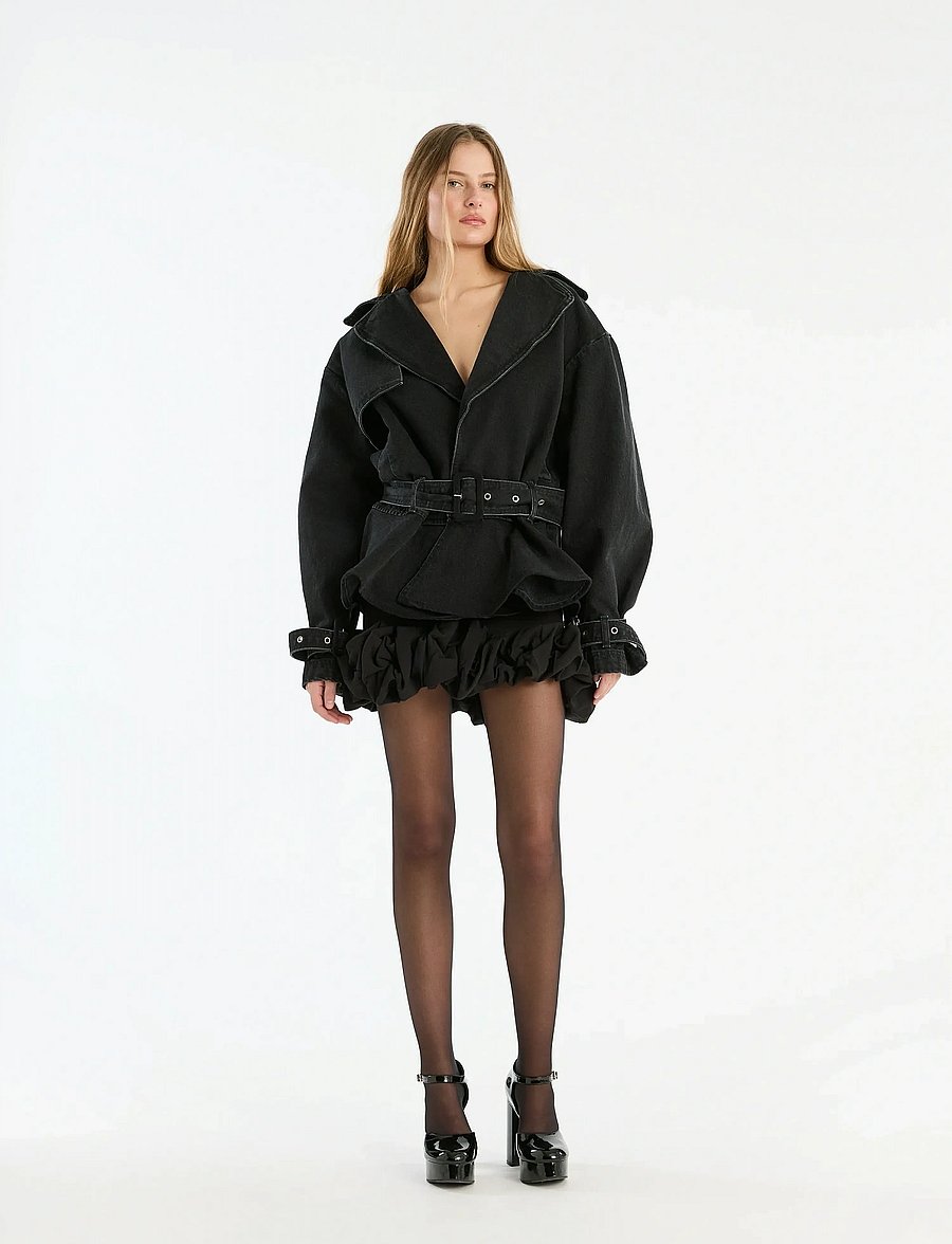 ROTATE - CREPE MINI SKIRT - korta kjolar - black - 0