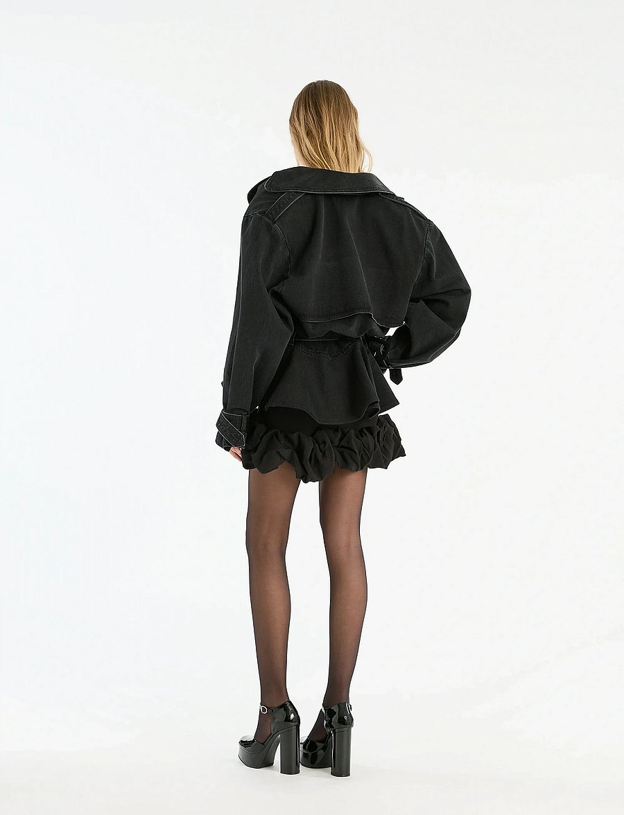 ROTATE - CREPE MINI SKIRT - korta kjolar - black - 3