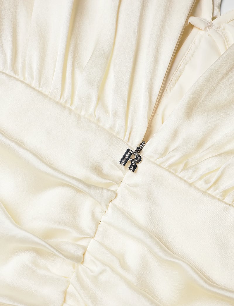 ROTATE Birger Christensen - SATIN MINI GATHERED DRESS - liibuvad kleidid - egret - 3