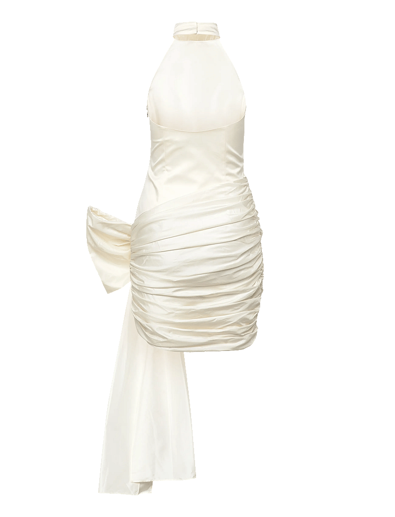 ROTATE Birger Christensen - SATIN BOW DRESS - cocktailkjoler - egret - 1