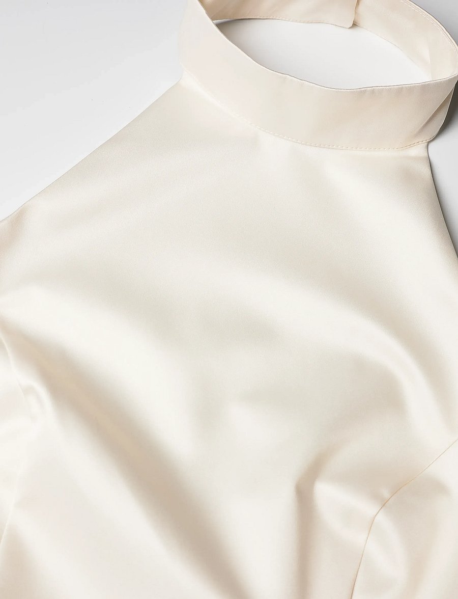ROTATE - SATIN BOW DRESS - kokteilikleidid - egret - 2