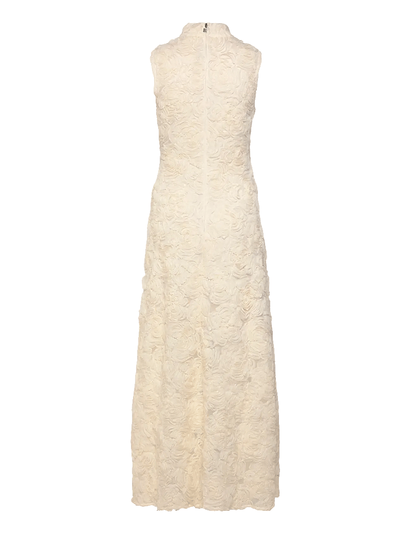 ROTATE Birger Christensen - FLOWER MESH MAXI DRESS - aftenkjoler - egret - 2