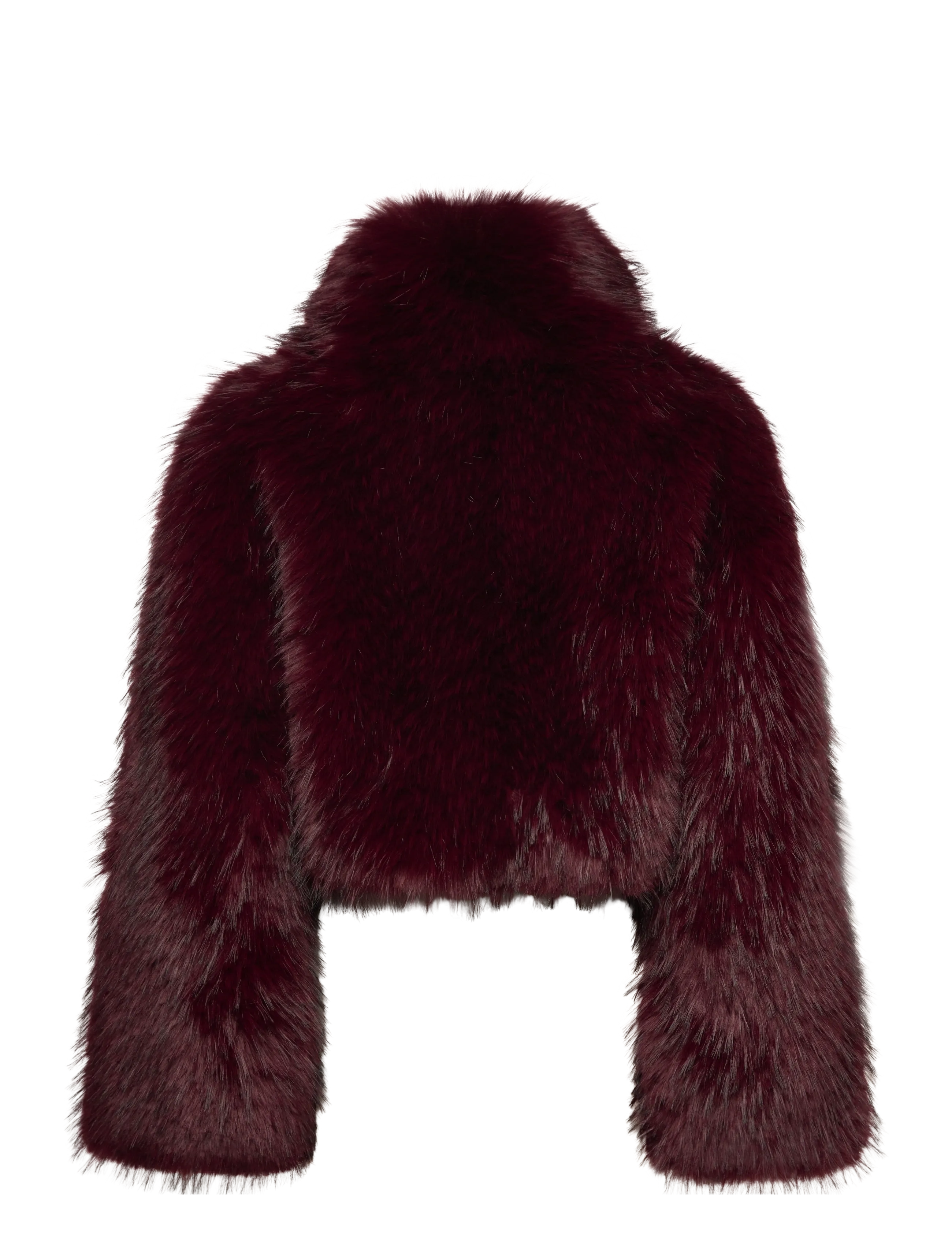 ROTATE - FAUX FUR CROP JACKET - fuskepels - zinfandel - 2