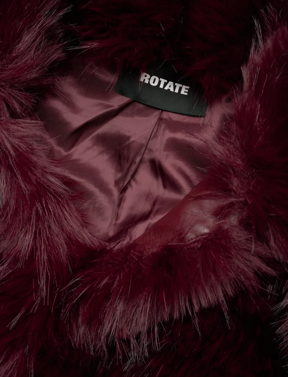 ROTATE Birger Christensen - FAUX FUR CROP JACKET - fake fur - zinfandel - 4
