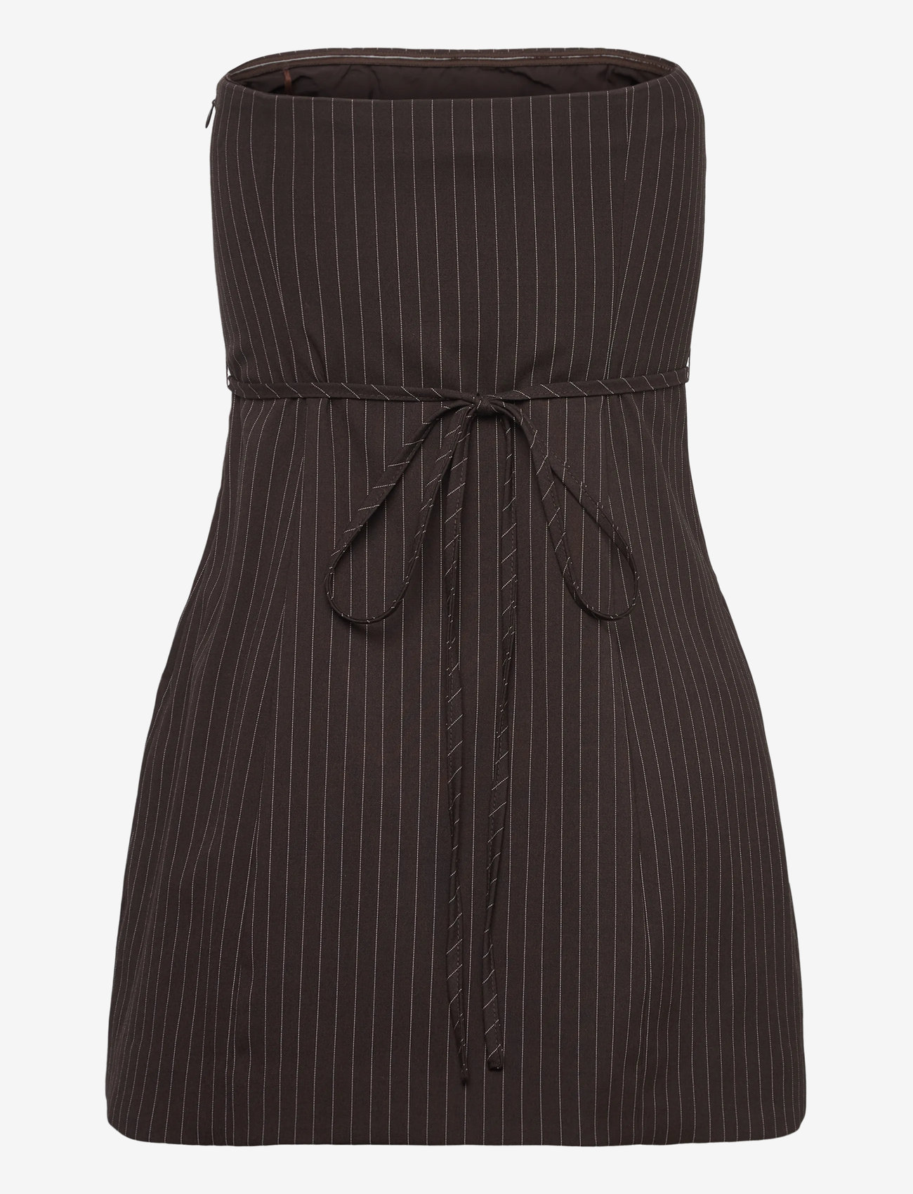 ROTATE Birger Christensen - PINSTRIPE BELTED LONG TOP - festkjoler - chicory coffee comb. - 2