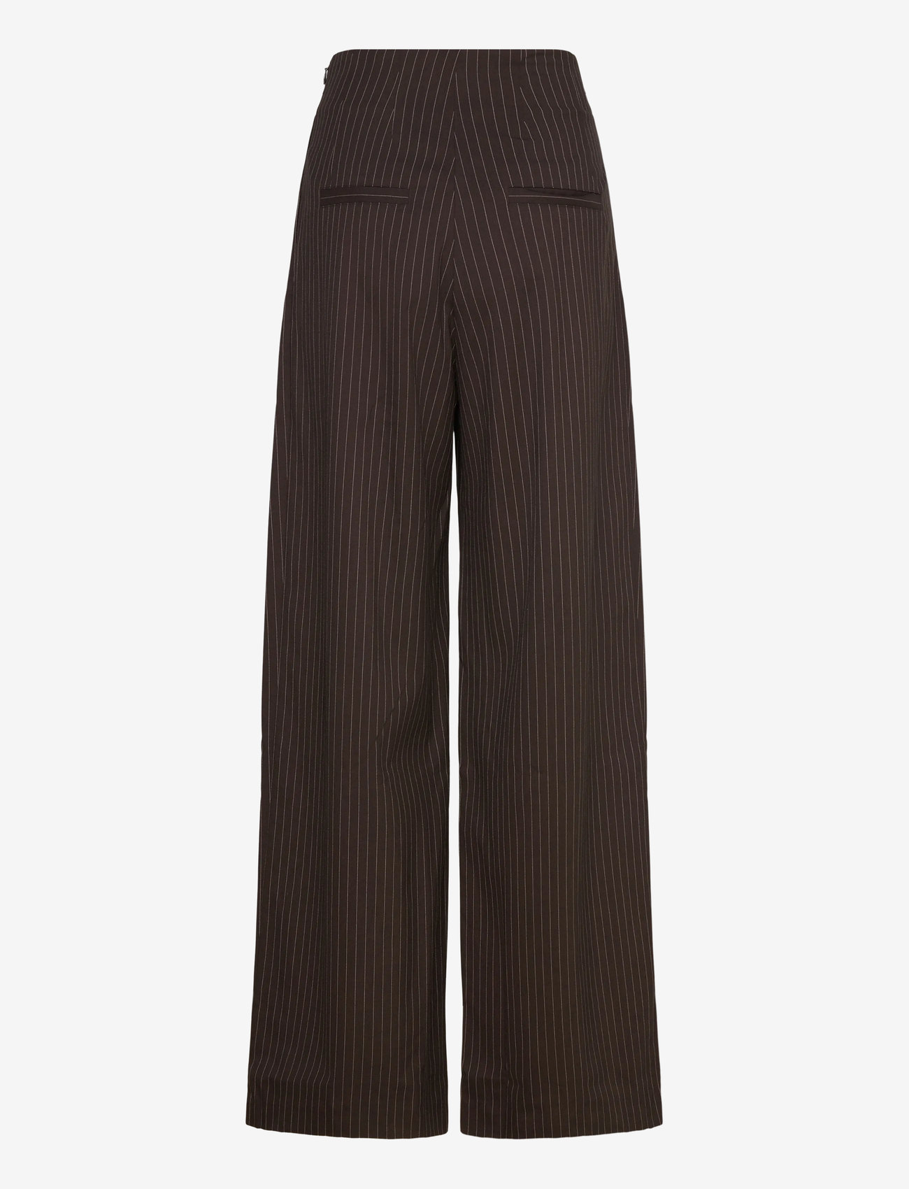 ROTATE Birger Christensen - PINSTRIPE WIDE LEG PANTS - bukser med brede ben - chicory coffee comb. - 2