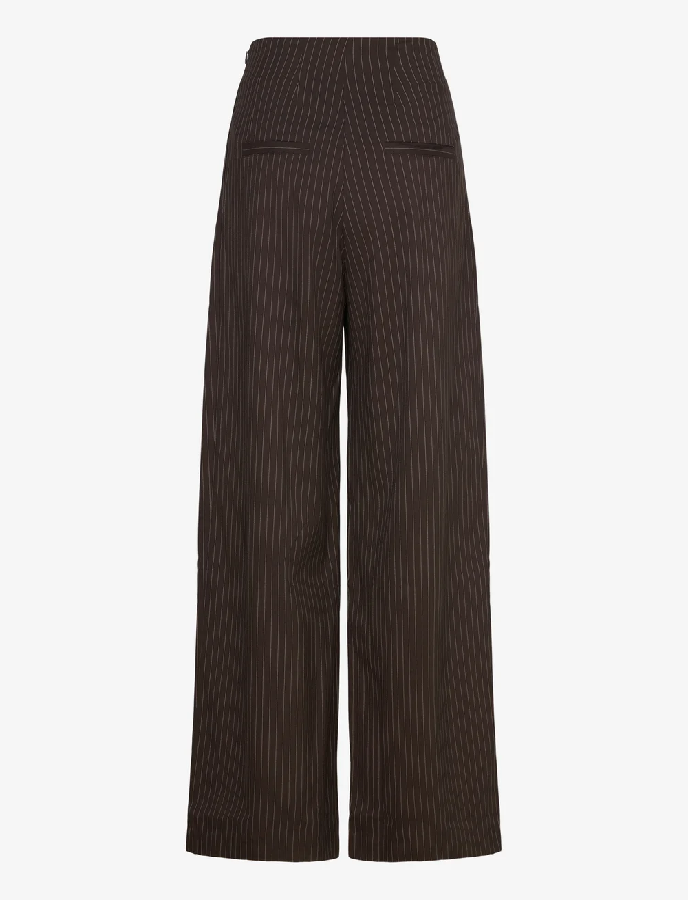 ROTATE Birger Christensen - PINSTRIPE WIDE LEG PANTS - laia säärega püksid - chicory coffee comb. - 2