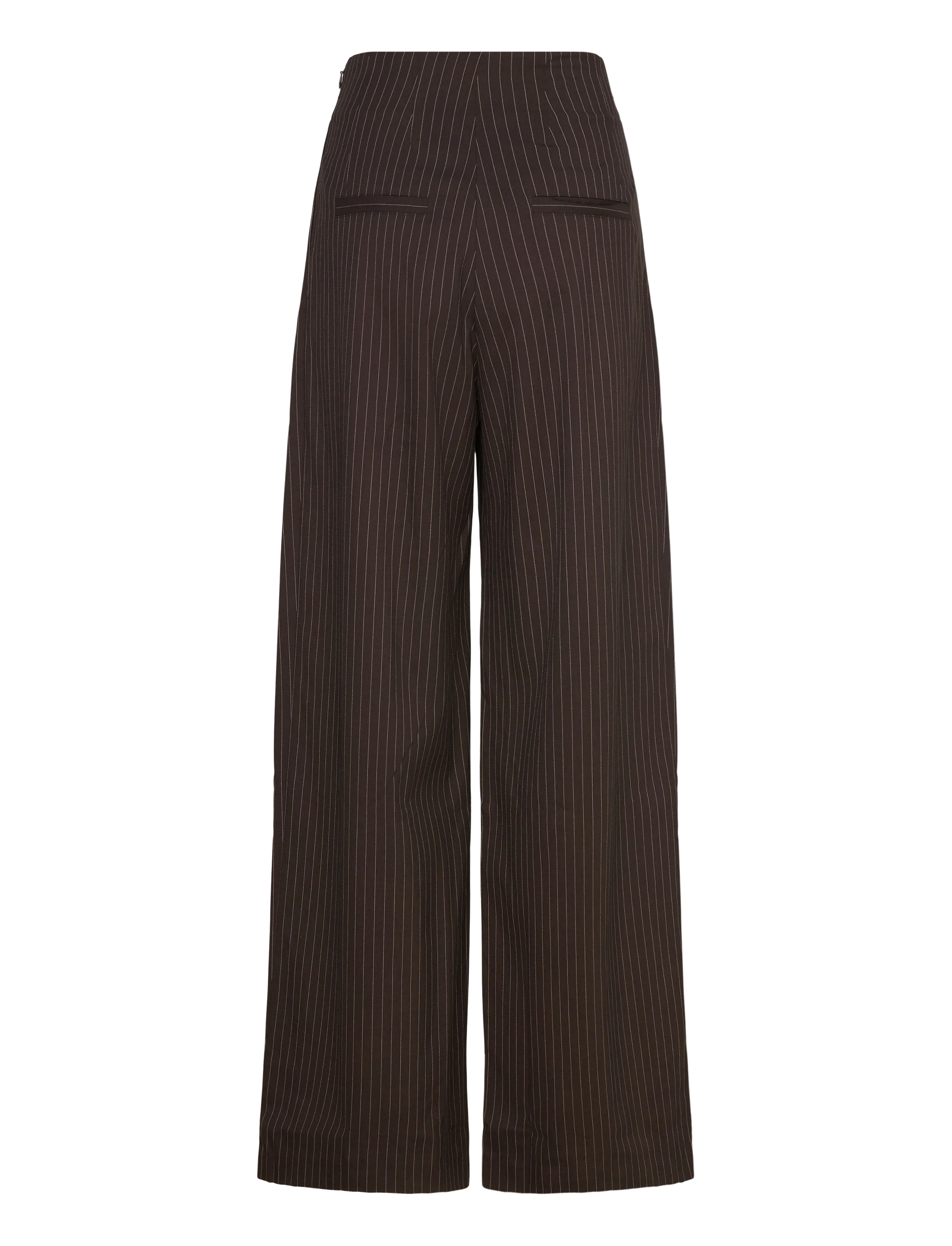 ROTATE - PINSTRIPE WIDE LEG PANTS - bukser med brede ben - chicory coffee comb. - 2