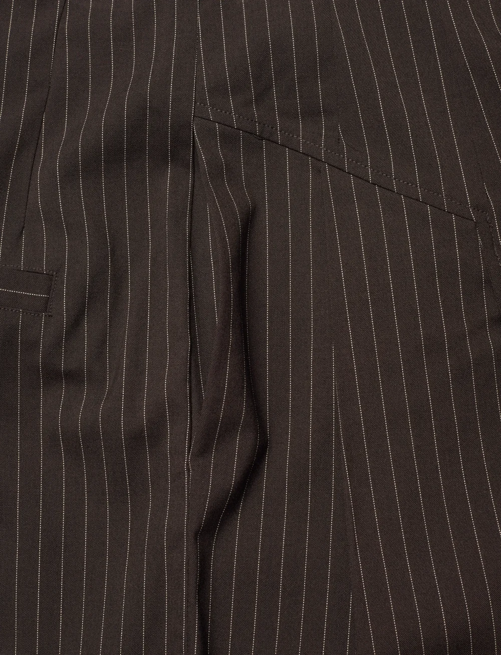 ROTATE Birger Christensen - PINSTRIPE WIDE LEG PANTS - laia säärega püksid - chicory coffee comb. - 5