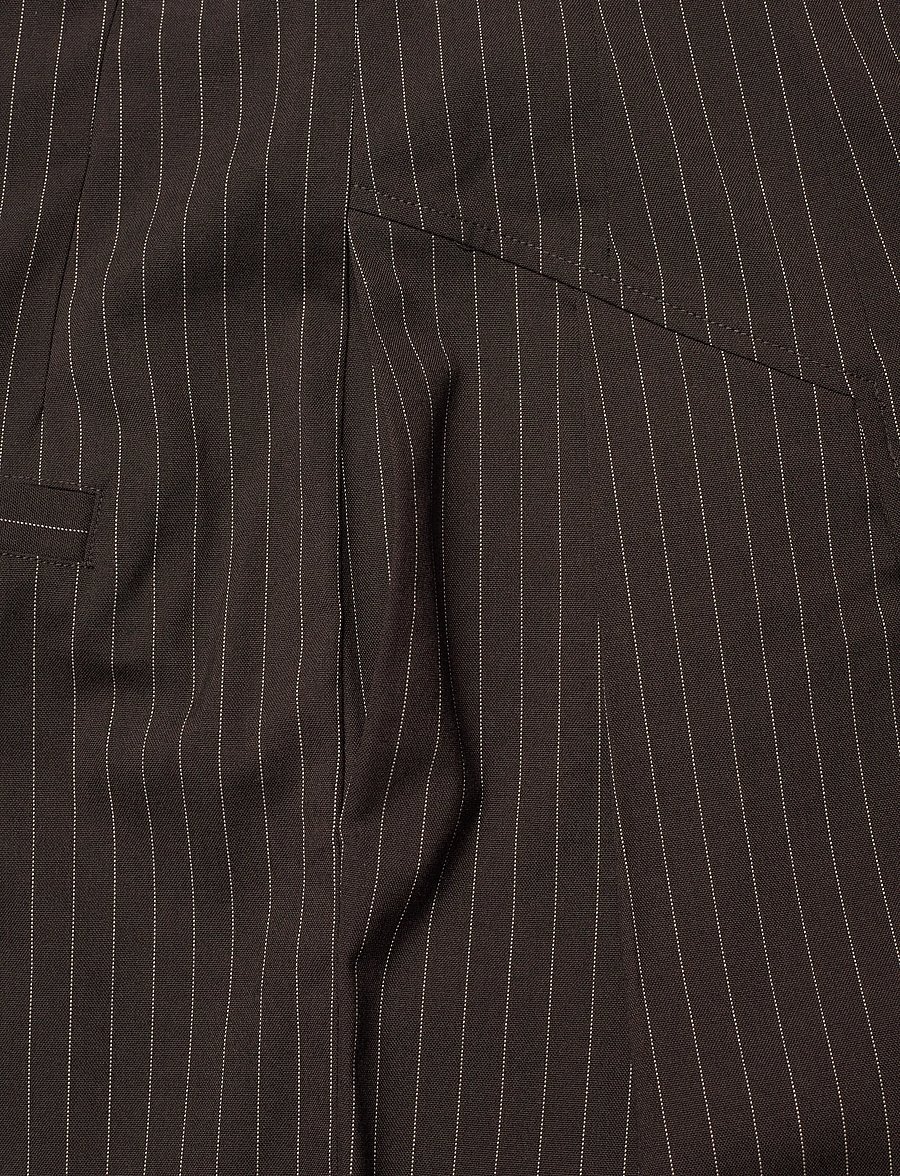 ROTATE - PINSTRIPE WIDE LEG PANTS - bukser med brede ben - chicory coffee comb. - 5