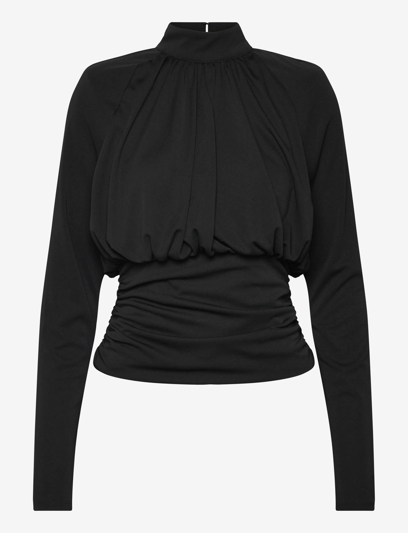 ROTATE Birger Christensen - RUCHED LS TOP - langærmede bluser - black - 1