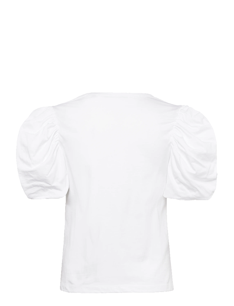 ROTATE Birger Christensen - PUFF SLEEVE T-SHIRT - t-shirts - bright white - 2