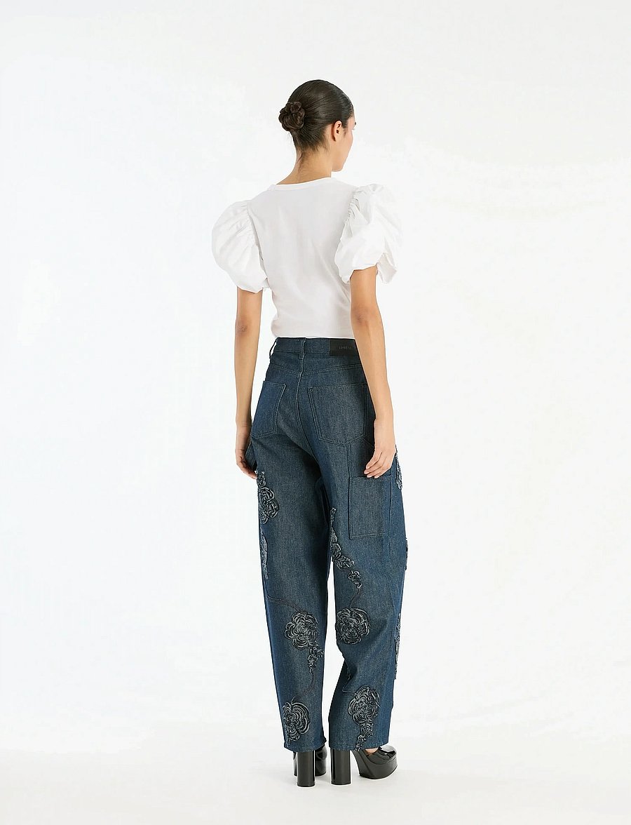 ROTATE - PUFF SLEEVE T-SHIRT - t-shirts - bright white - 5
