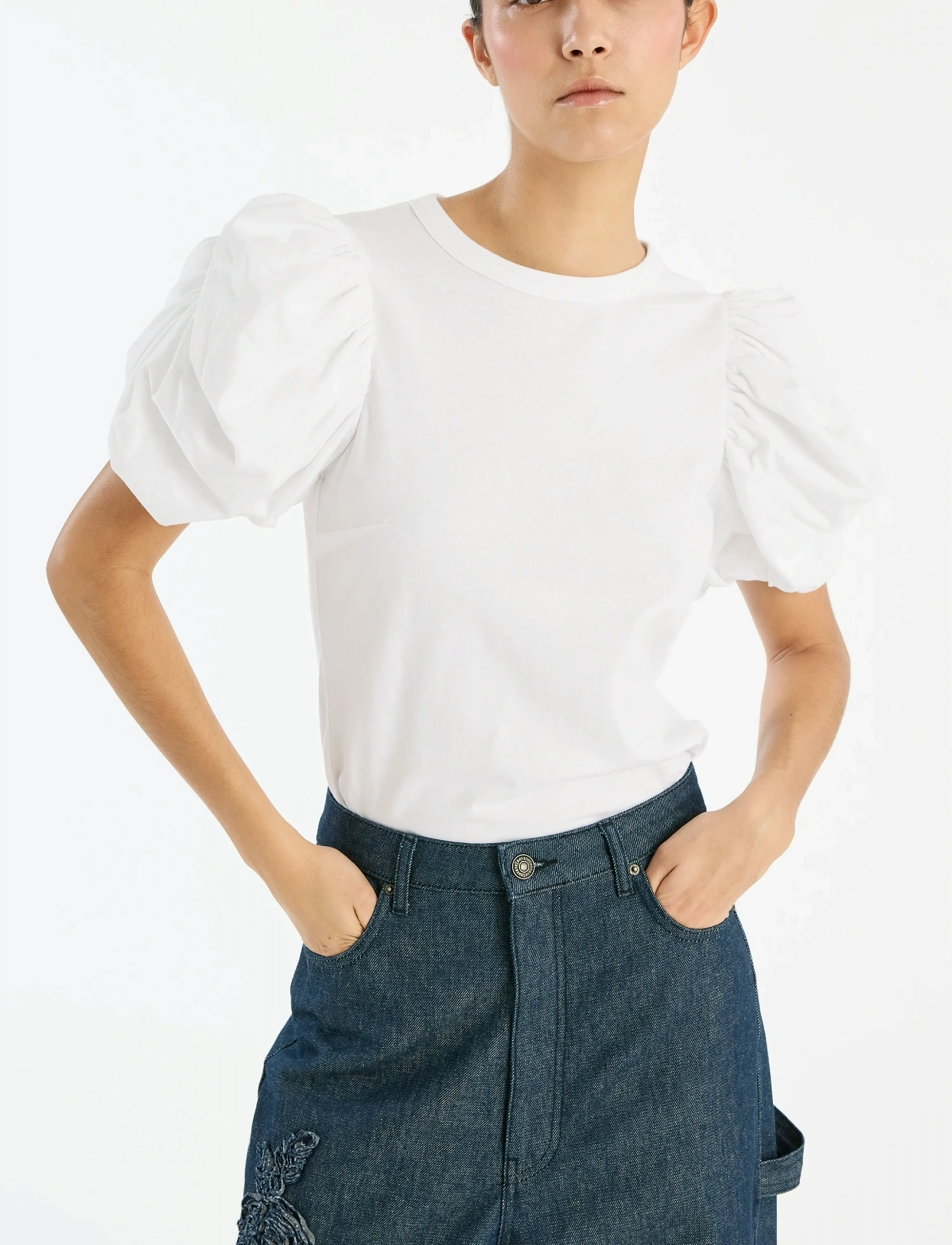 ROTATE Puff Sleeve T-Shirt dam – bild 3