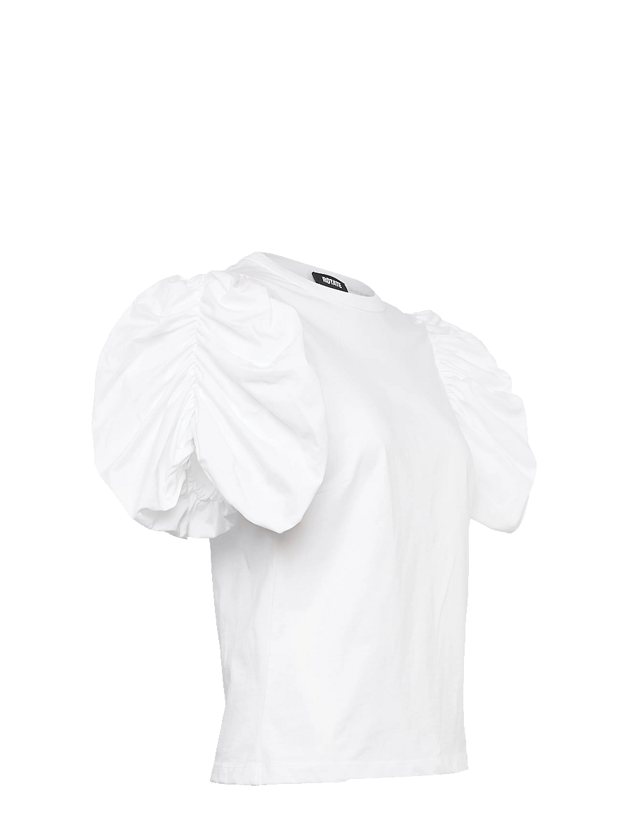 ROTATE - PUFF SLEEVE T-SHIRT - t-shirts - bright white - 4