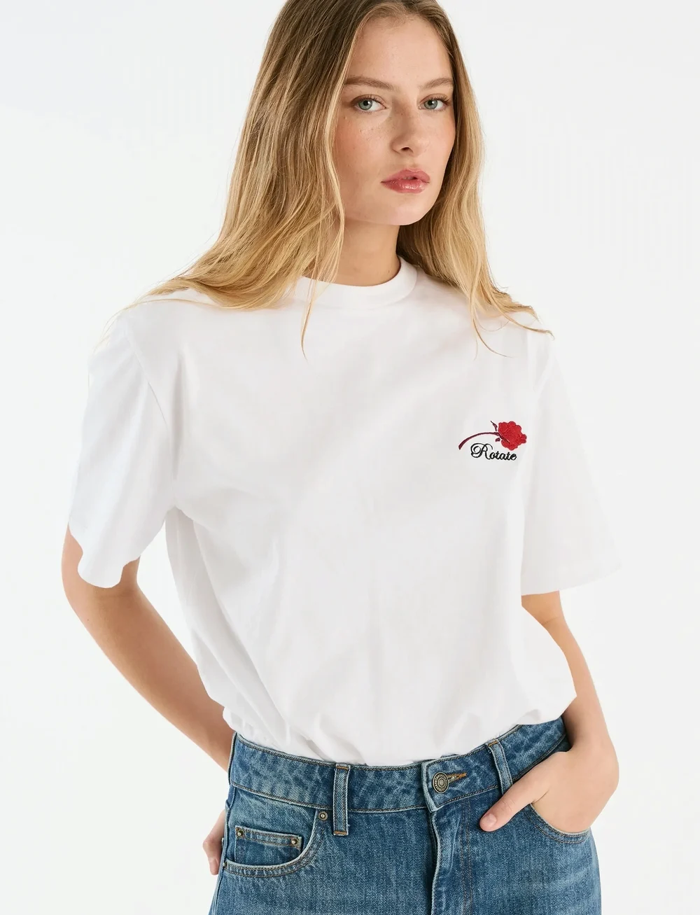 ROTATE Birger Christensen - OVERSIZED T-SHIRT - t-shirts - bright white - 0